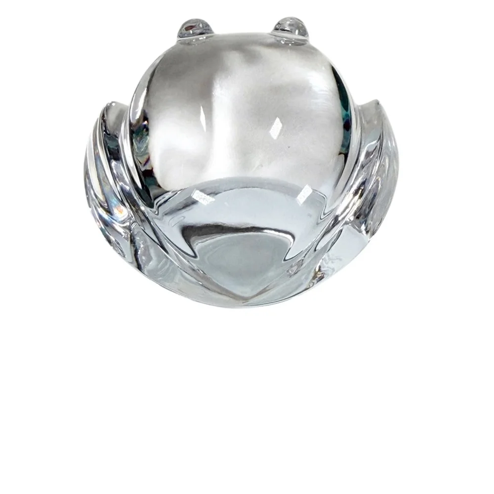Vintage Val St. Lambert Crystal Frog Paperweight Made In Belgium De Sousa - Picture 7 of 12